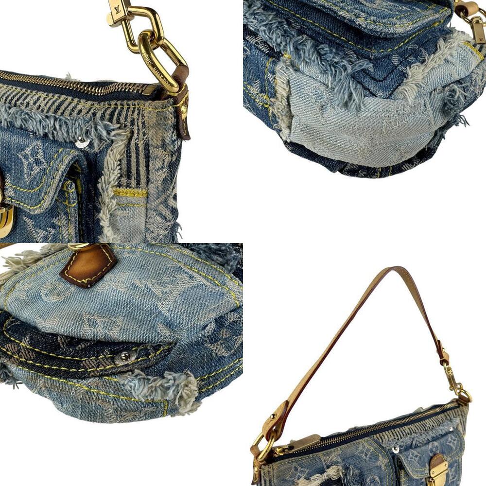 Louis Vuitton Denim Shoulder Monogram Bag Pouch Blue - Picture 4 of 4